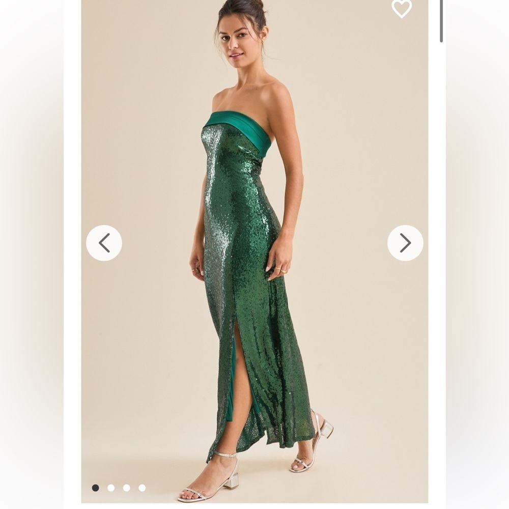 Paityn Strapless Sequin Maxi Dress Altar’d State New with Tags